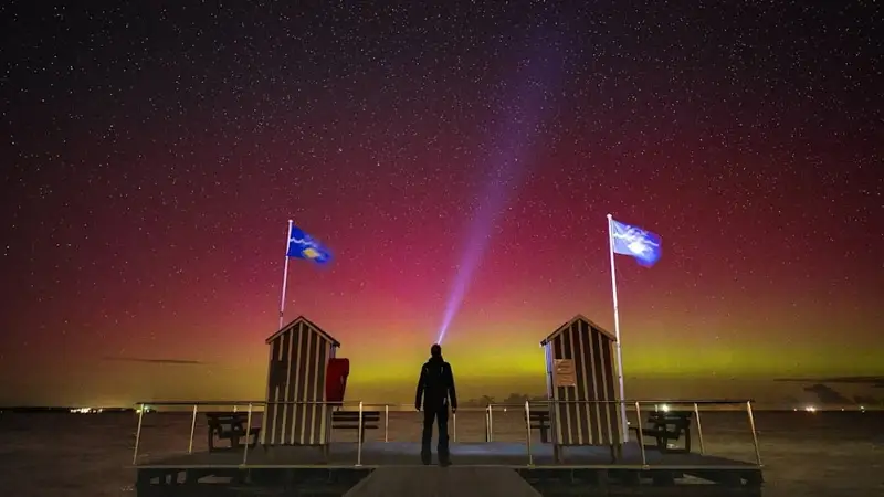 северное сияние в Германии