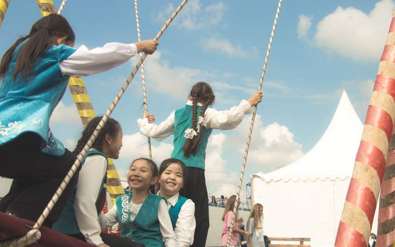 Altybakan, world nomad games, ethno-aul, children, kazakh traditions, Kazakhstan, kids, pupils