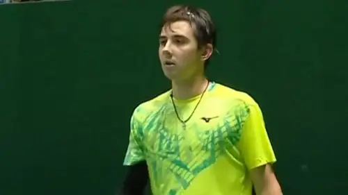 Alexander Shevchenko of Kazakhstan loses at Davis Cup 2024
