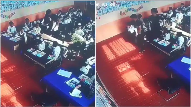 Қорақалпоғистонда она ўғлини мактабда дарсда ўтирган вақтида куч ишлатиб олиб кетди 