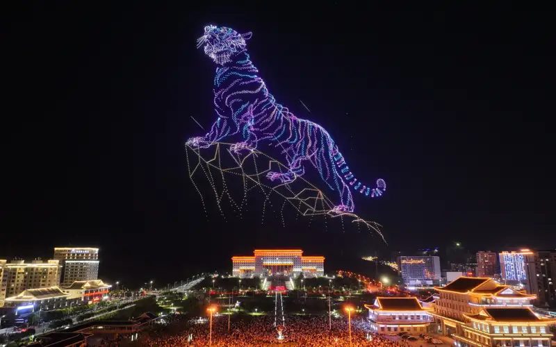 Қытайдағы дрон шоуы