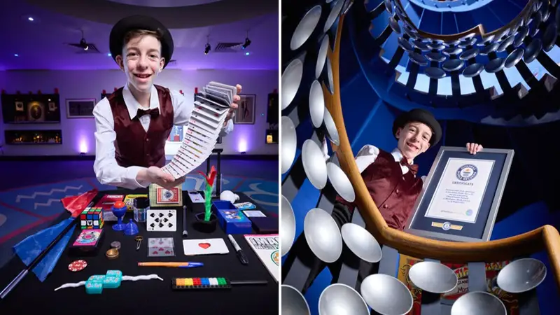 Teen magician sets Guinness World Record with 28 tricks in one minute