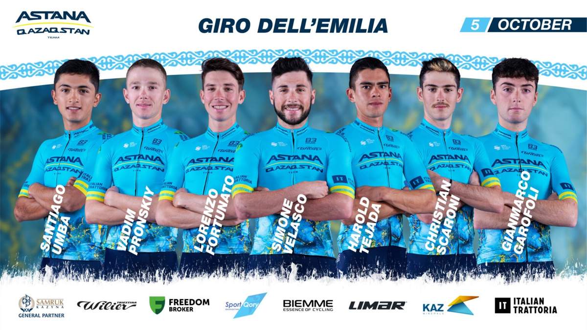 Astana Qazaqstan Team reveals rider roster for Giro dell’Emilia 2024