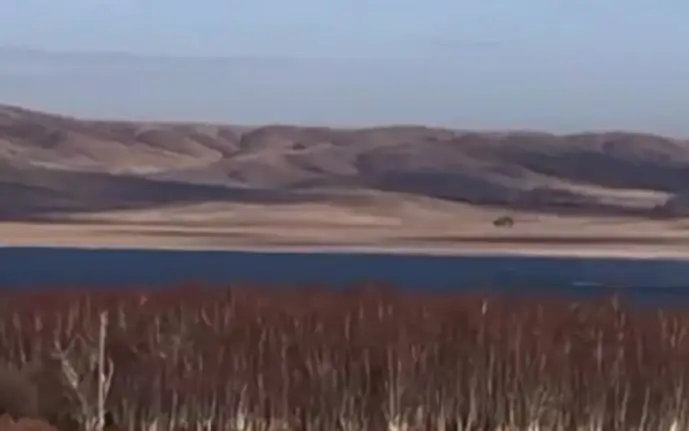 степной пожар на границе Карагандинской и Павлодарской областей