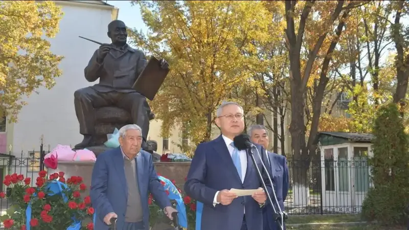 Monument to Kazakh artist Abylkhan Kasteyev unveiled in Zhetysu region