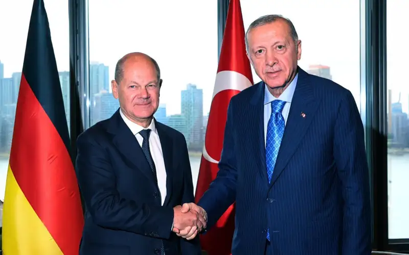 канцлер Германии Олаф Шольц и президент Турции Реджеп Тайип Эрдоган