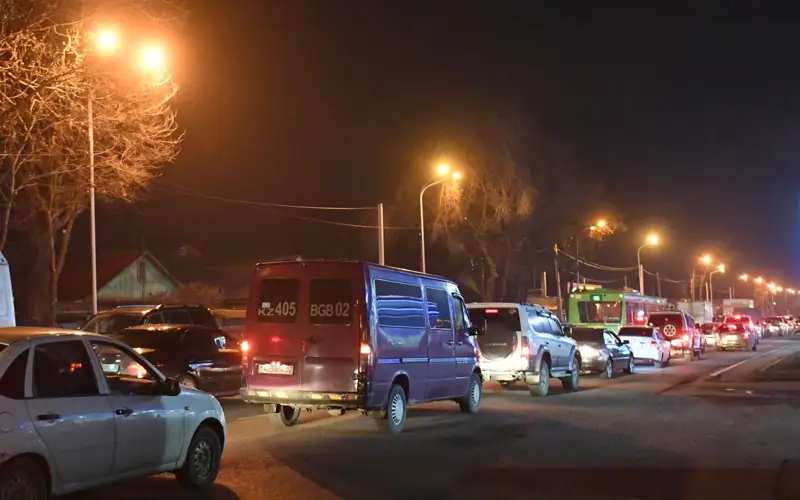 ночное освещение Алматы