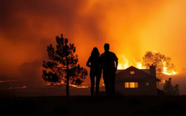 cемья пострадала при пожаре