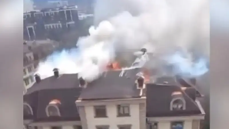 Luxurious residential complex in Almaty catches fire