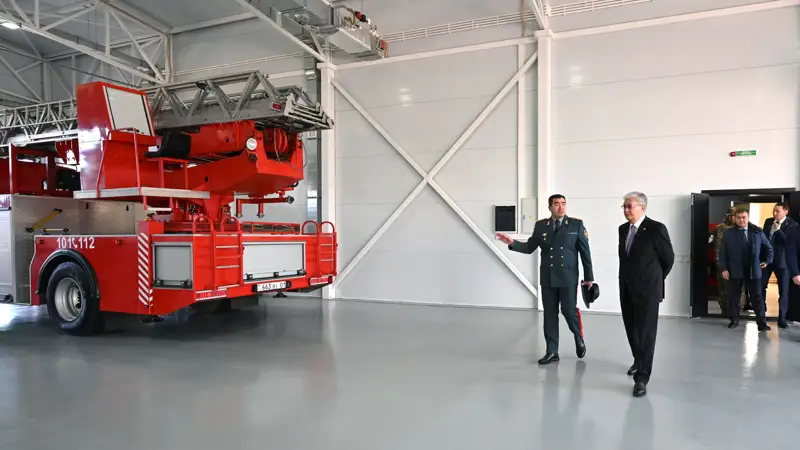 Касым-Жомарт Токаев посетил новую пожарную часть №23