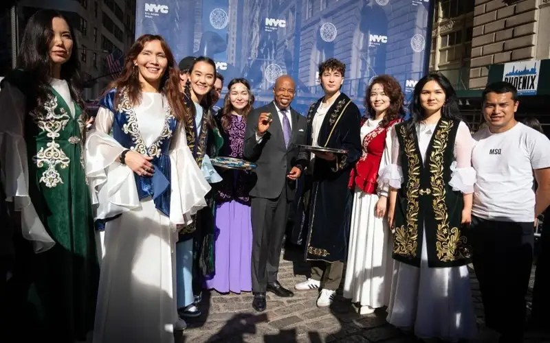 Kazakhstan's Flag raised in NY in honor of Republic Day 