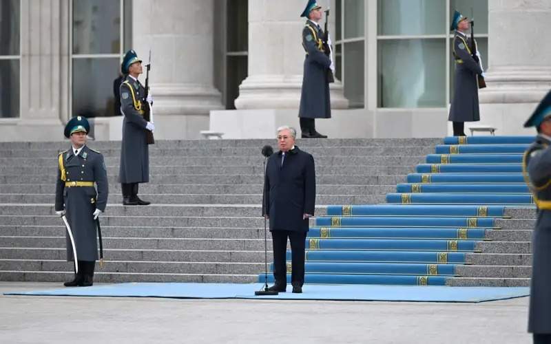 President Tokayev participates in National Flag raising ceremony