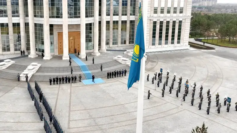 President Tokayev participates in National Flag raising ceremony