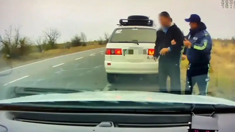 Водитель, протащивший полицейского на двери авто, задержан в Алматинской области