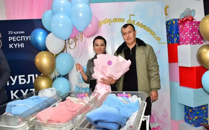 Ҳасан, Фотима, Ҳусан: Туркистон вилоятида уч эгизак дунёга келди