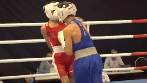 Kazakh Bexultan Boranbek knocks down Russian Anatoliy Rebeduk twice and propels to semifinals of IBA Youth World Championships 2024 in Budva