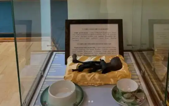 Coffee grinder of Kazakh poet and writer Saken Seifullin on display in Astana Museum