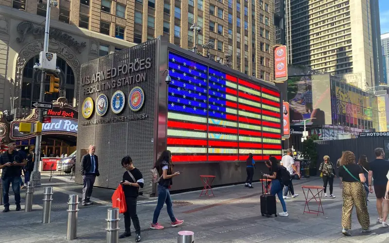 Улицы Нью-Йорка в преддверии выборов президента США