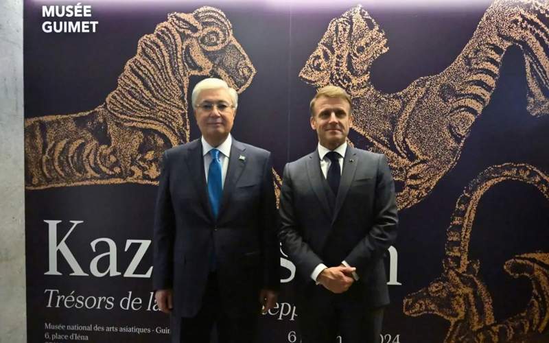 Tokayev and Macron Guimet Museum