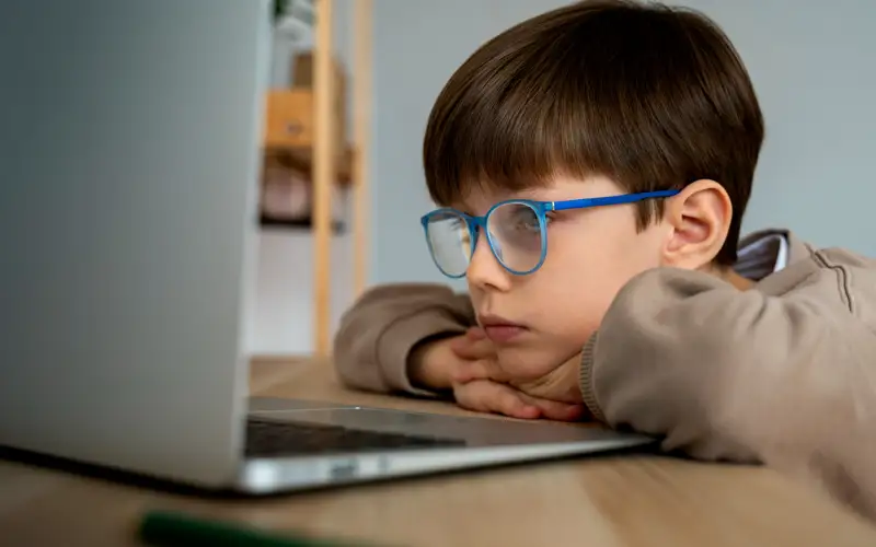 компьютер, дети, ребенок, удаленка