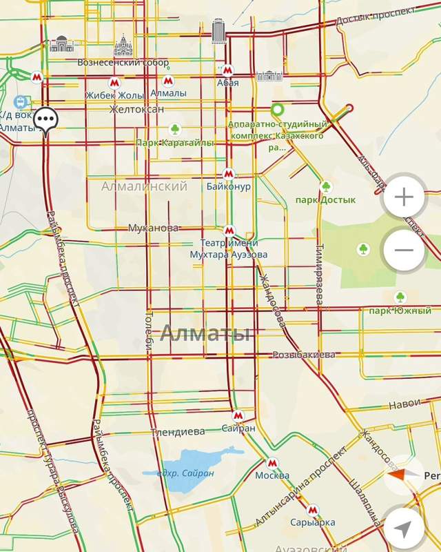 пробки в Алматы пробки в Алматы