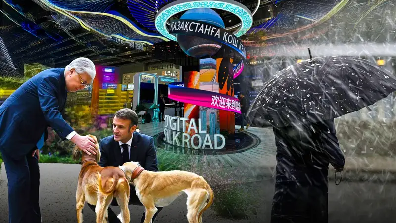 Визит Президента во Францию, непогода в стране и казахстанский павильон на выставке в Китае — главные события недели