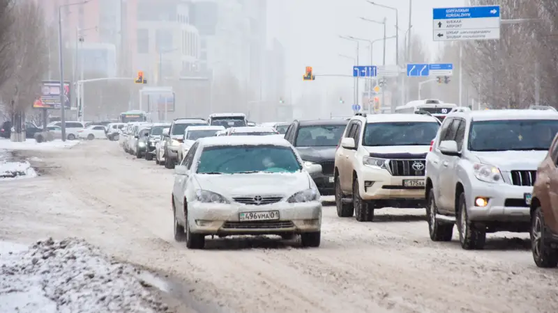nepogoda sneg dorogı avtomobılı aýa raıy qar joldar kólikter Astana