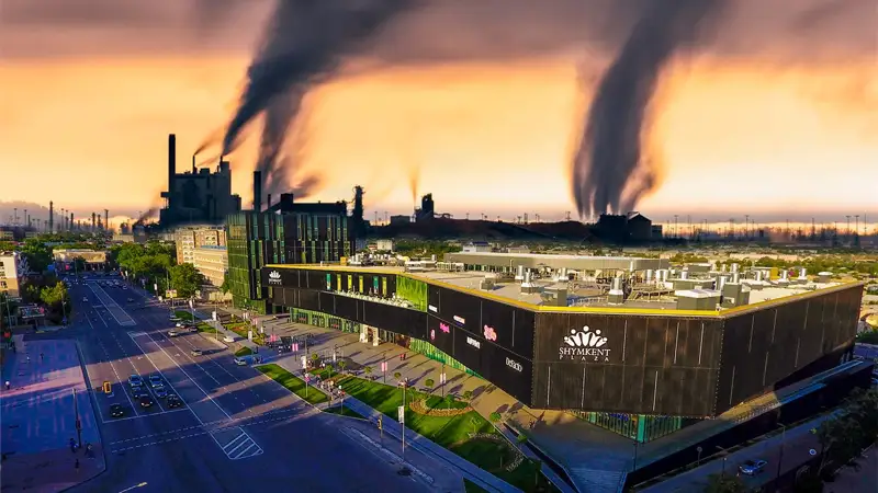 шымкент, загрязнение воздуха