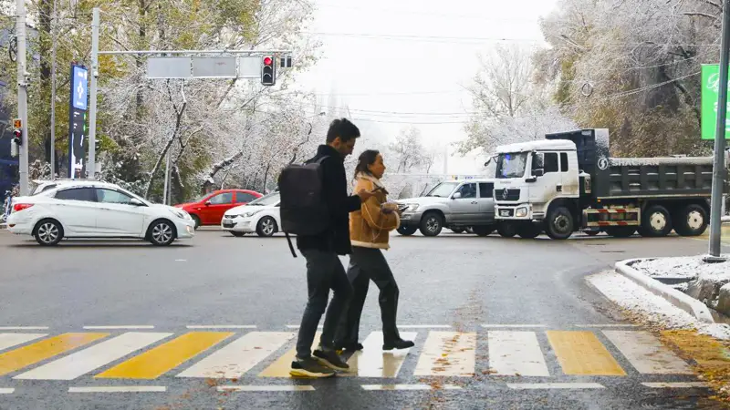 Алматы дорога пешеход туман жолдар жаяу жүргінші