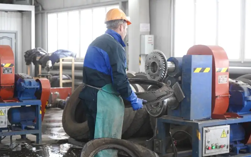 Завод по переработке шин в Семее 