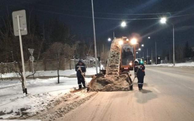 уборка снега в Астане уборка снега в Астане