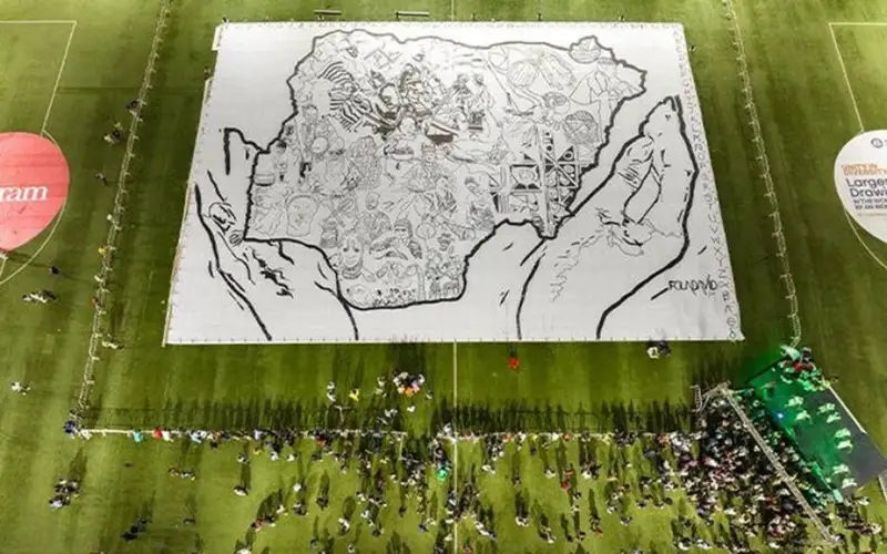 Нигерияда чизилган  катта расм