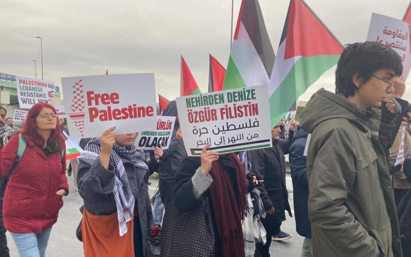 Акция протеста в порту Стамбула: активисты требуют прекратить поставки в Израиль Акция протеста в порту Стамбула: активисты требуют прекратить поставки в Израиль