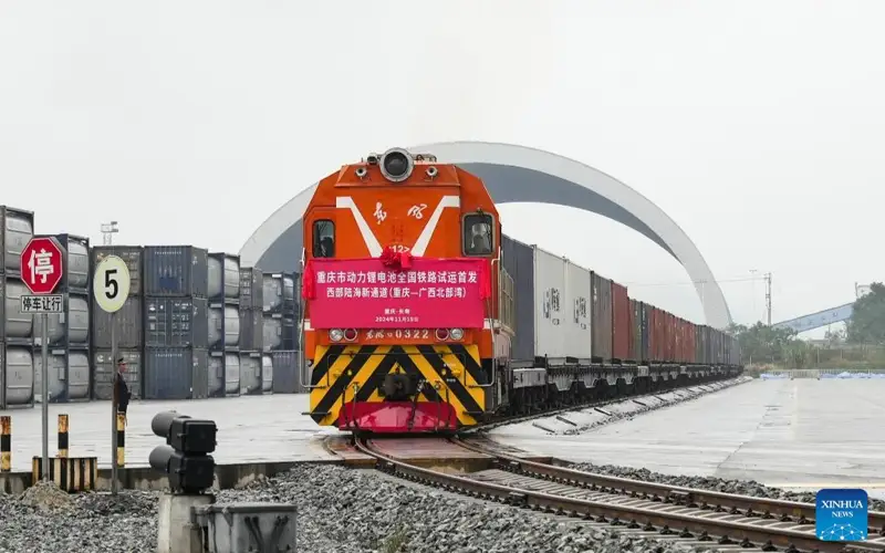 China Railway launches rail transport trial for electric vehicle batteries