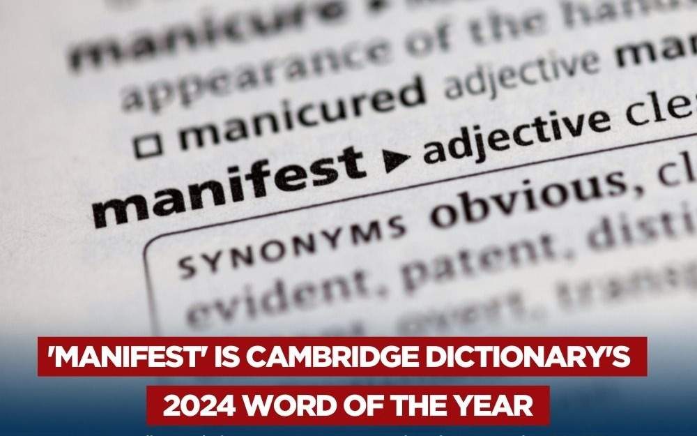 Visualize, believe, achieve ‘Manifest’ wins Word of the Year 2024 by