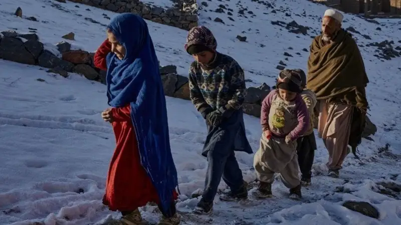 Ауғанстанда қар жауып, аяз қысты