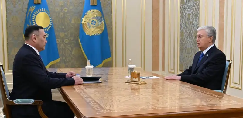 Глава государства принял председателя Комитета национальной безопасности Ермека Сагимбаева