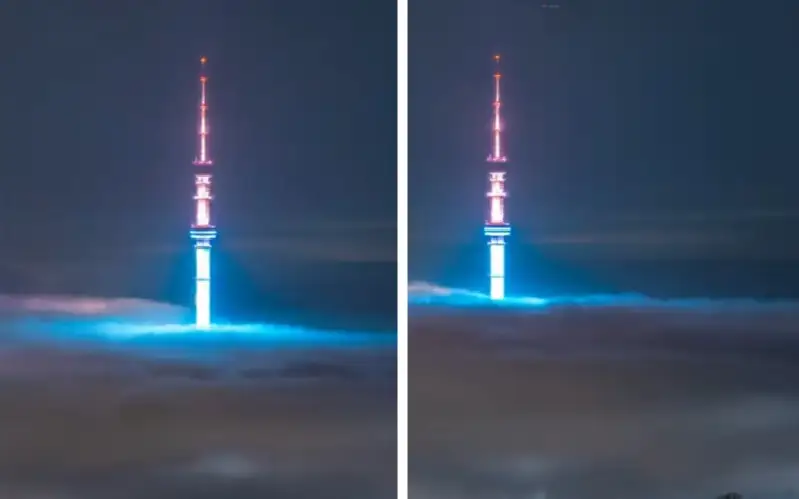 Almaty photographer captures stunning video of Koktobe TV Tower in the clouds
