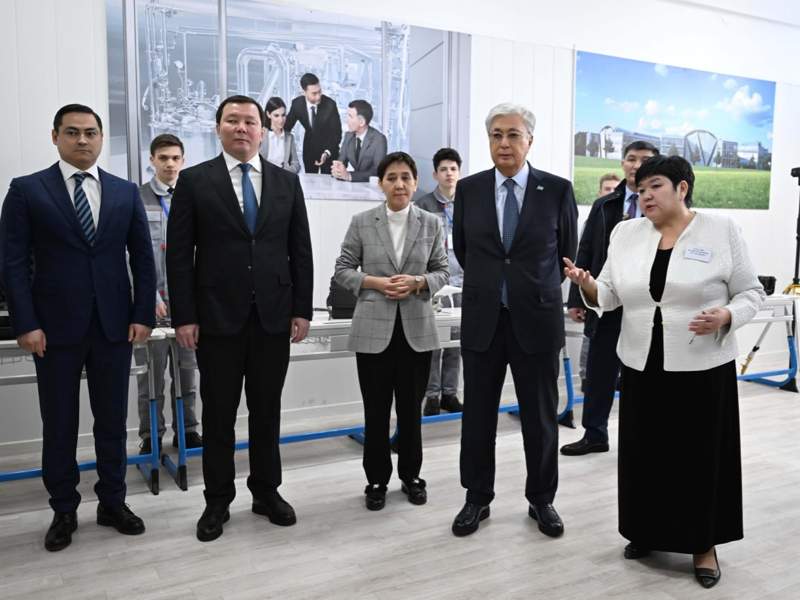 Kassym-Jomart Tokayev visits Khromtau Mining and Technical College