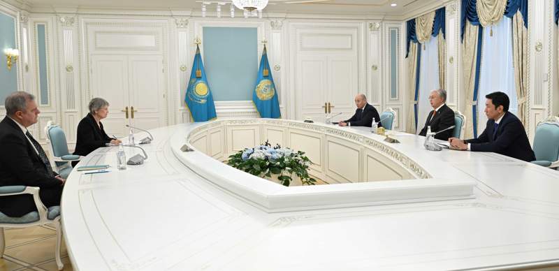 President Tokayev meets EITI Chair of the Board Helen Clark