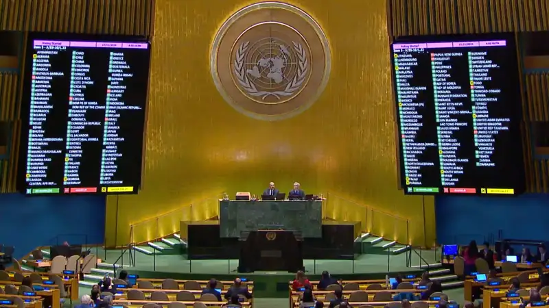 UNGA adopts calling for "immediate, unconditional and permanent cease-fire" in Gaza