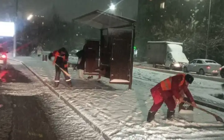 До 35 сантиметров снега выпало в горах вблизи Алматы