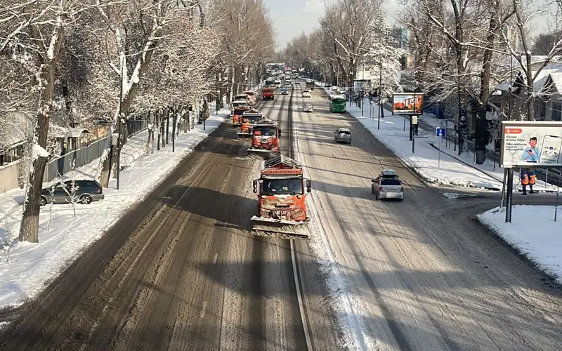 Алматыны қардан тазалау