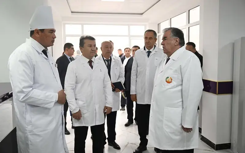 President Rahmon attends opening of medical diagnostic center in Kushoniyon district