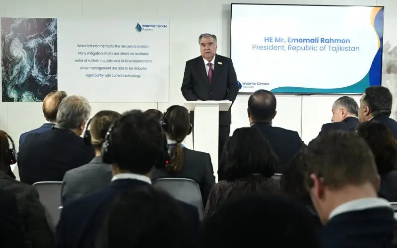 Tajikistan President attends opening ceremony of Water for Climate Pavilion