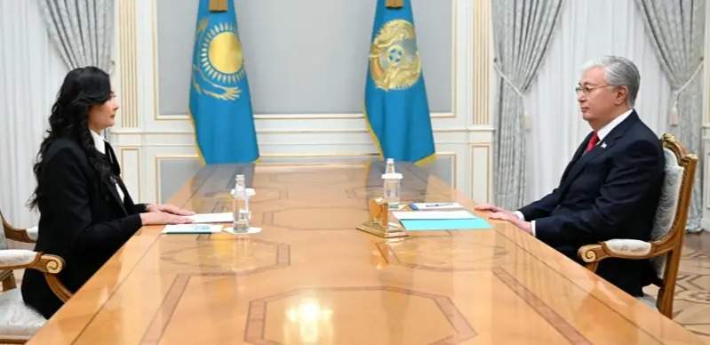 Head of State receives President of Kazakhstan Gymnastics Federation Aliya Yussupova 