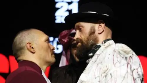 Усик ва Фьюри face to face маросимида иштирок этди