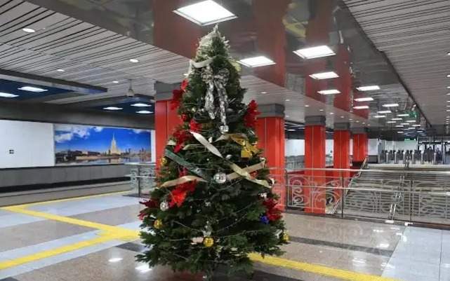 Almaty subway lit up ahead of New Year