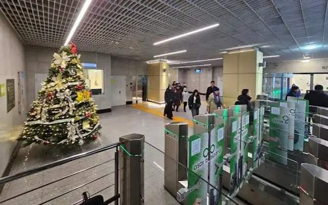 Almaty subway lit up ahead of New Year