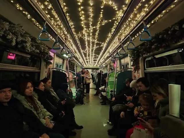 Almaty subway lit up ahead of New Year